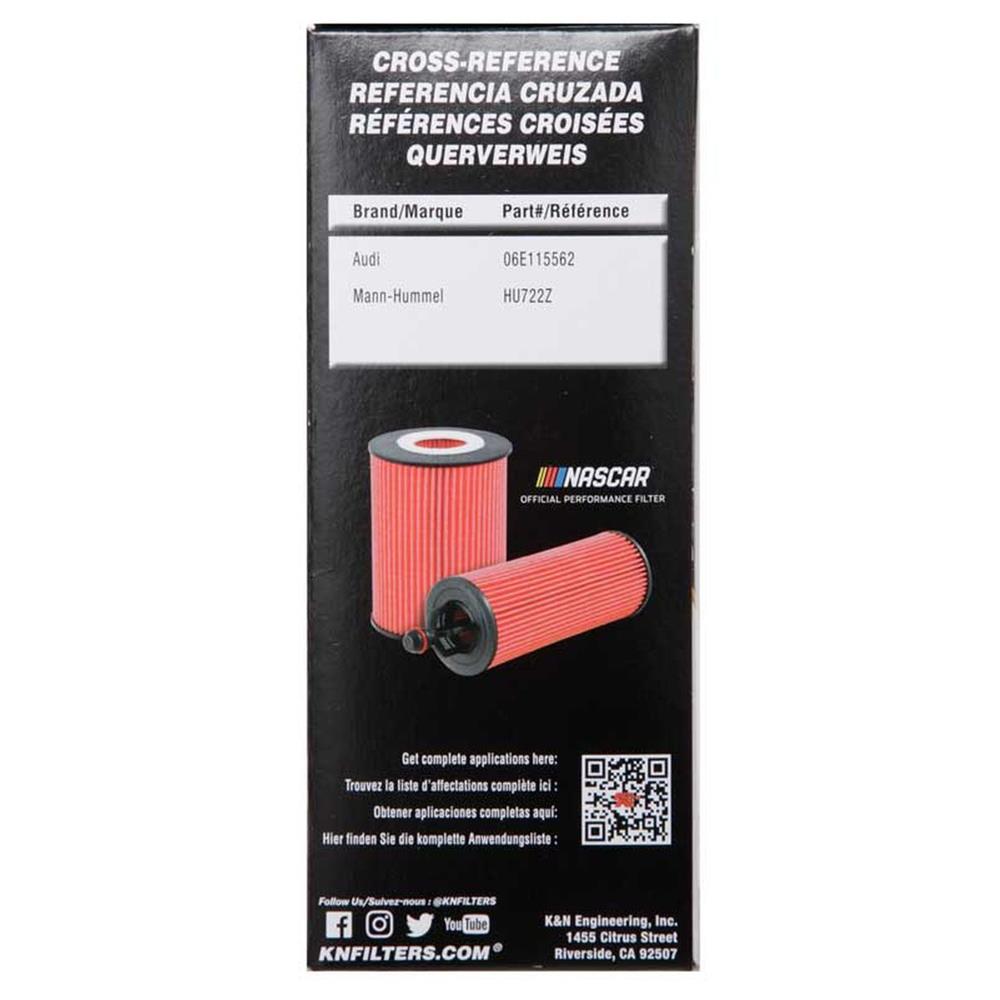 FILTRE A HUILE DE REMPLACEMENT K&N ADAPTABLE POUR AUDI/PORSCH