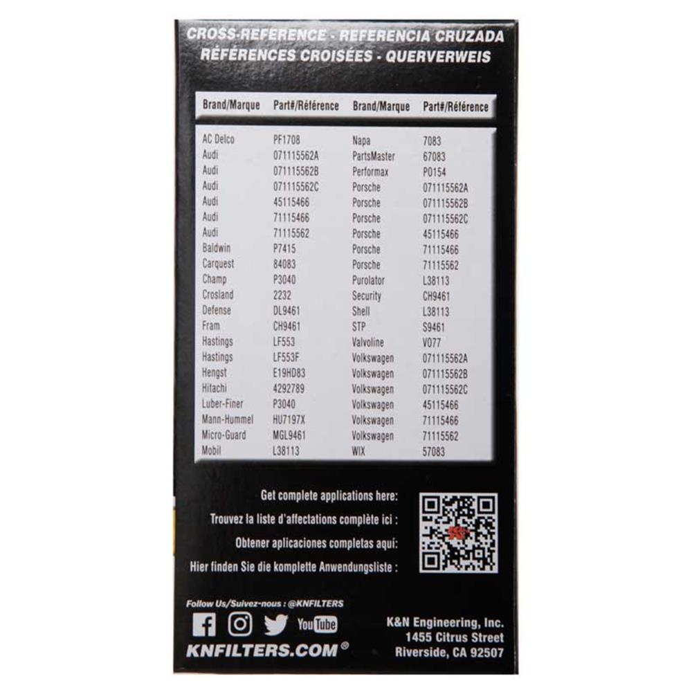 FILTRE A HUILE DE REMPLACEMENT K&N HP-7031