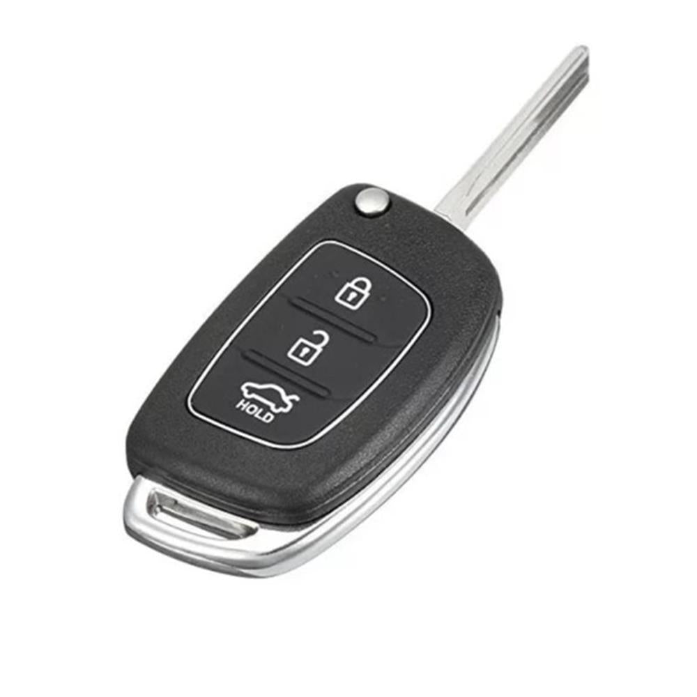 COQUE CLE ADAPTABLE POUR KIA HYUNDAI 3 BOUTONS LAME FRAISEE KEYSKAR
