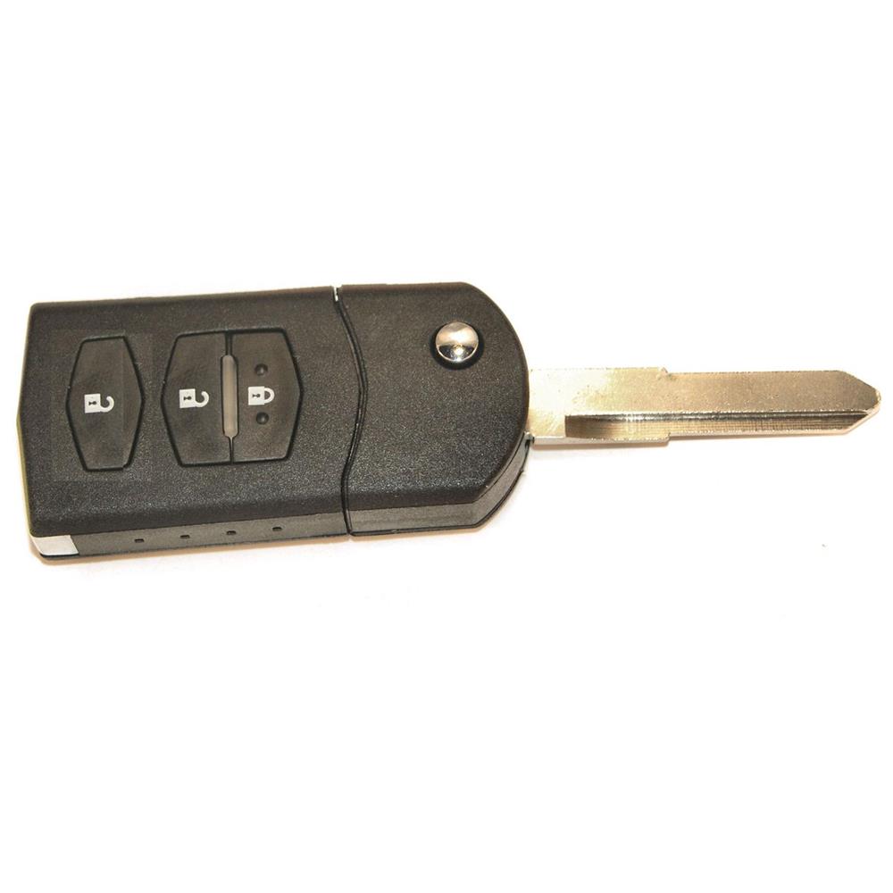 COQUE CLE ADAPTABLE MAZDA 3 BOUTONS LAME CRANTEE RETRACTABLE
