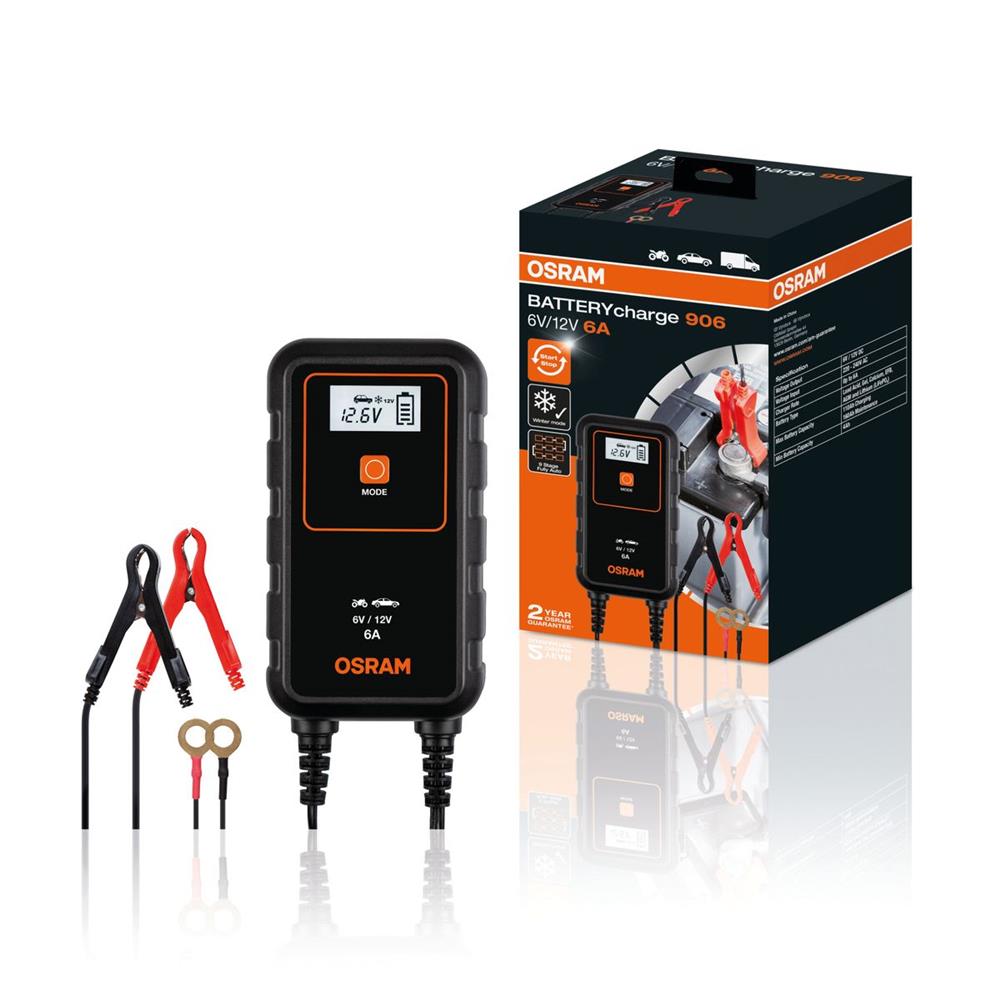 CHARGEUR BATTERIE INTELLIGENT+ MAINTIEN DE CHARGE 6A 6/12V OSRAM