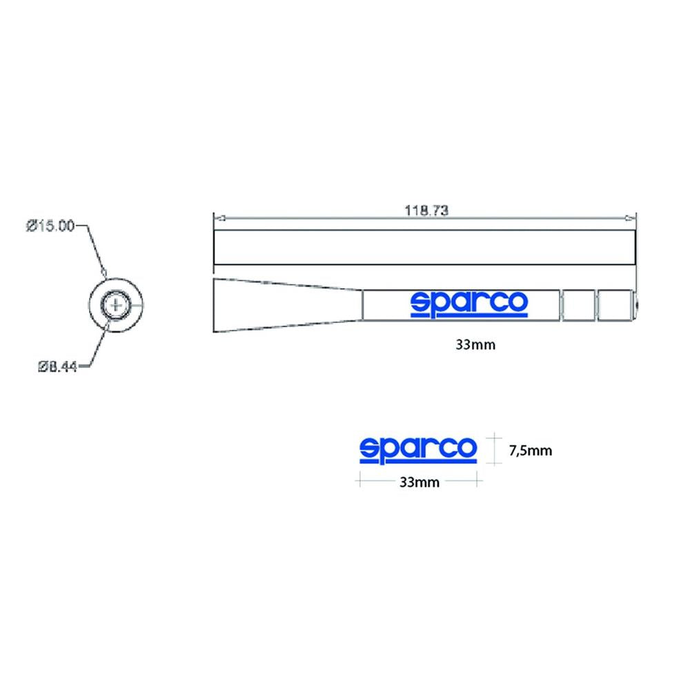 ANTENNE UNIVERSELLE SPARCO ALU NOIRE