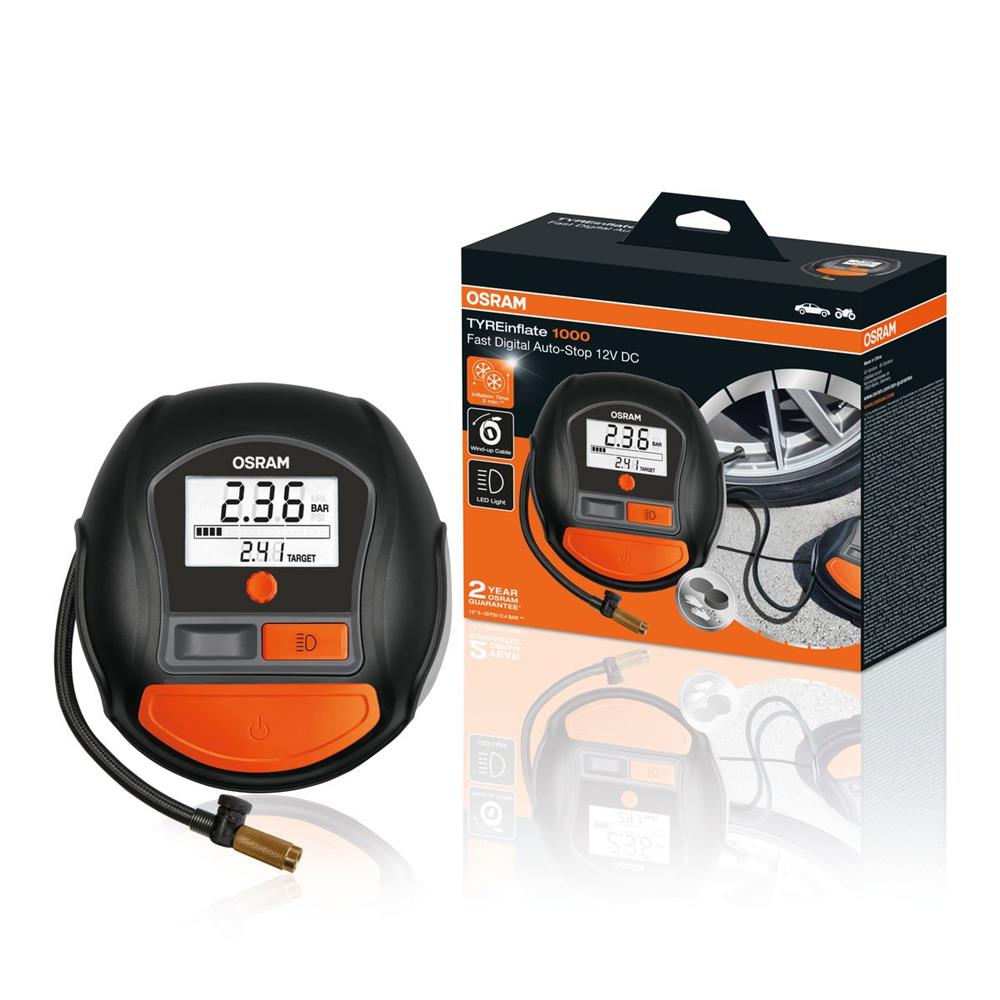 COMPRESSEUR D'AIR DIGITAL 12V 180W OSRAM 1000 z