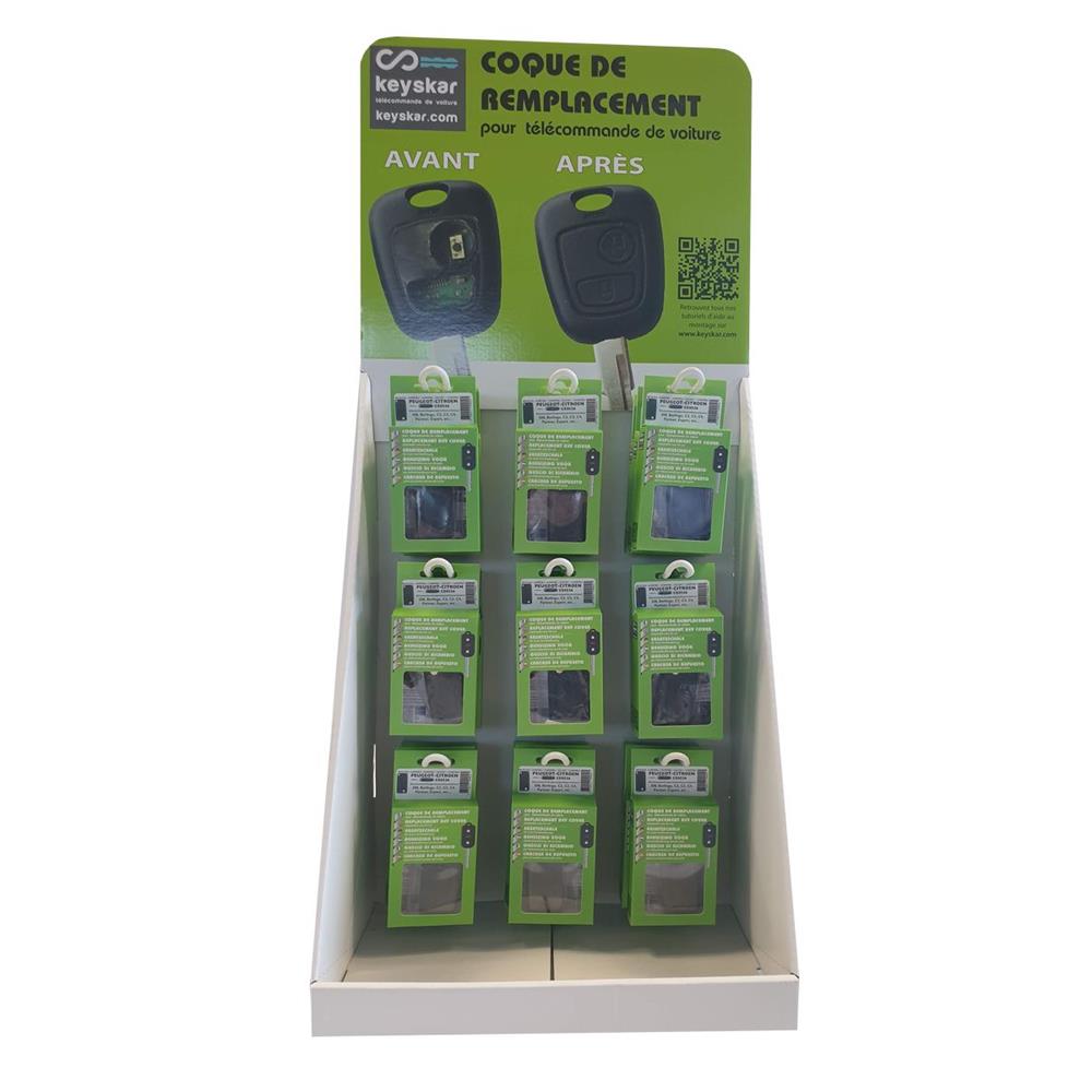 PACK 72 COQUES DE CLE AVEC PRESENTOIR KEYSKAR