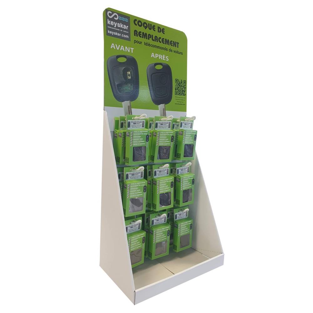 PACK 72 COQUES DE CLE AVEC PRESENTOIR KEYSKAR