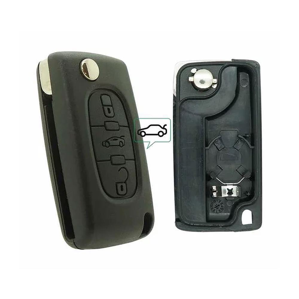 COQUE CLE ADAPTABLE POUR PEUGEOT CE0536 3 BOUTONS KEYSKAR