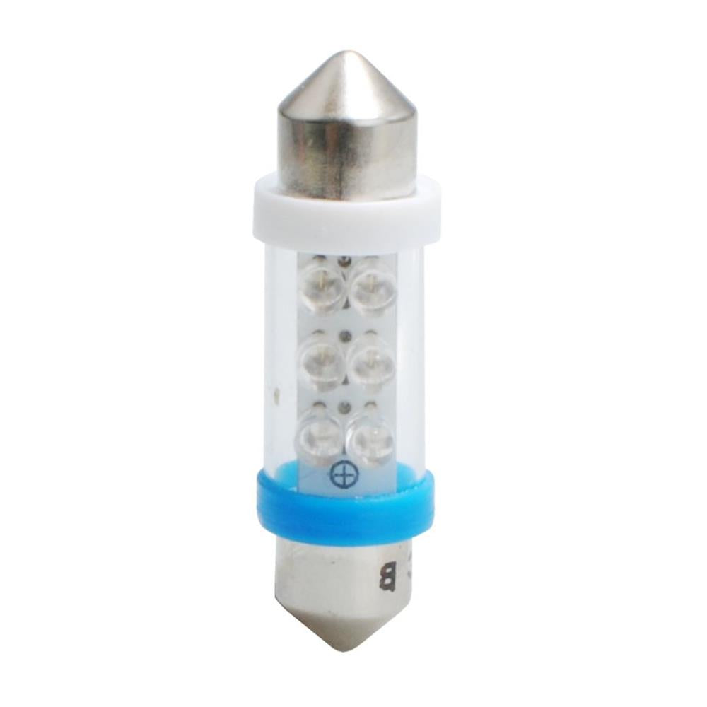 AMPOULES LED X 2 NAVETTE C5W 36MM BLEU 12V 0,40W