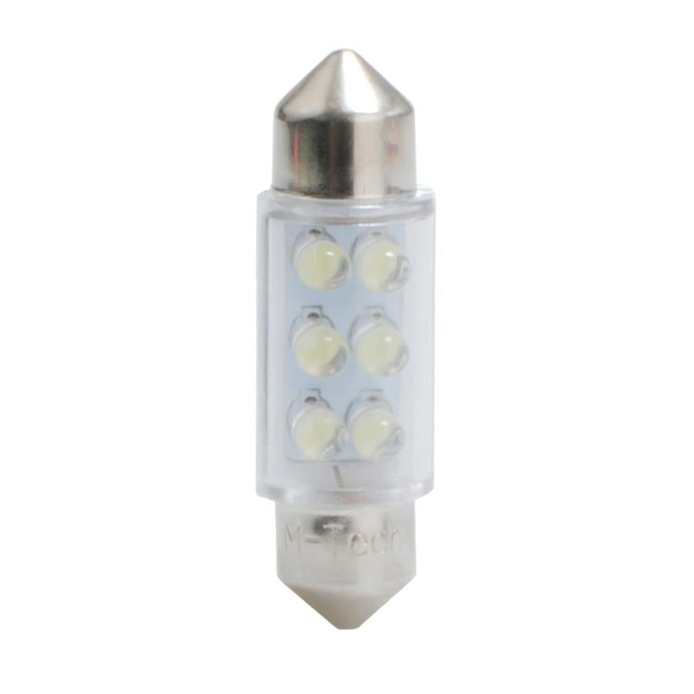 AMPOULES LED X 2 NAVETTE C5W 36MM BLANC 12V 0,48W