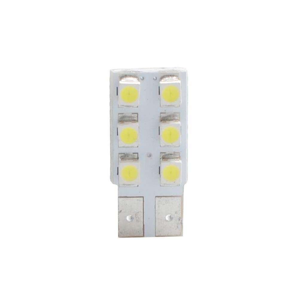 AMPOULES LED X 2 T10 W5W 6LED SMD3528 BLANC 12V 0,60W