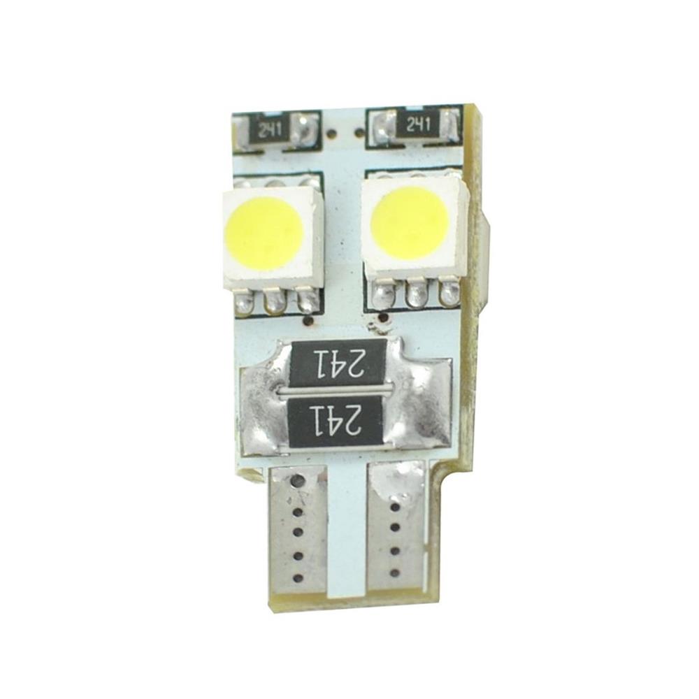 AMPOULES LED X 2 T10 W5W 4LED SMD5050 CANBUS BLANC 12V 1,6W