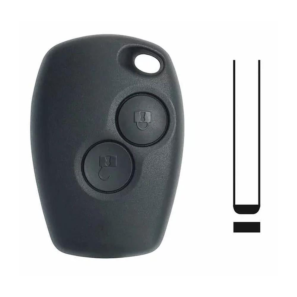 COQUE CLE ADAPTABLE POUR RENAULT 2 BOUTONS LAME FRAISEE KEYSKAR