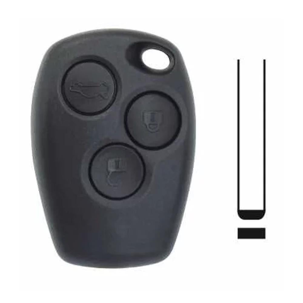 COQUE CLE ADAPTABLE POUR RENAULT 3 BOUTONS LAME FRAISEE KEYSKAR