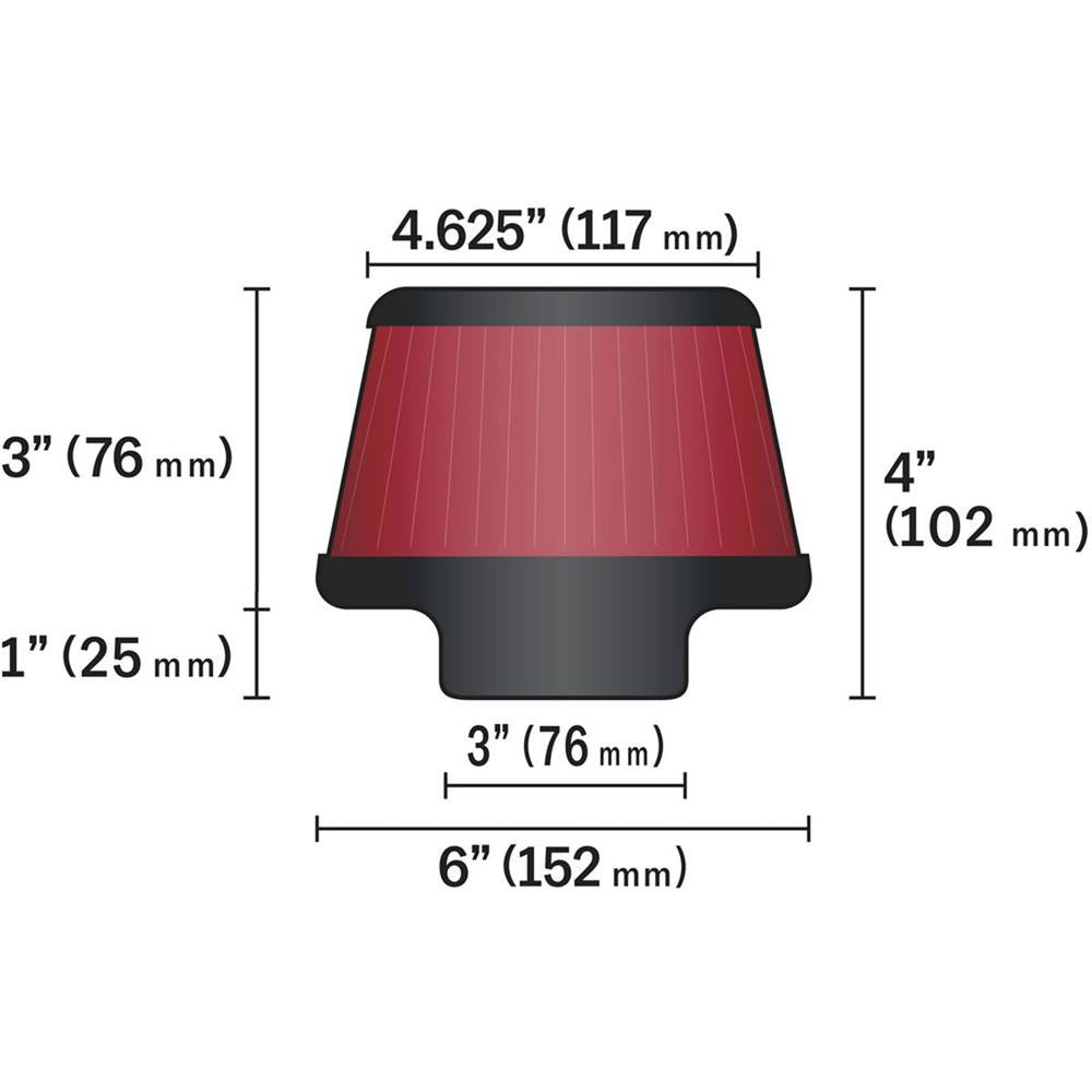 FILTRE A AIR UNIVERSEL K&N RU-5288
