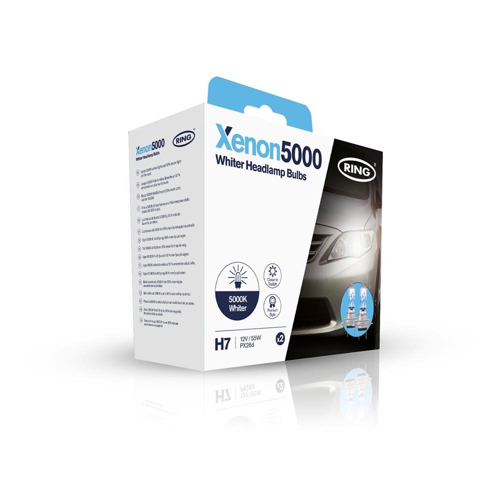 Lot De 2 Ampoules H7 Halogènes HID 8500K 100W - Lumière Super Blanche Pour Phares Voiture Et Feux De Brouillard