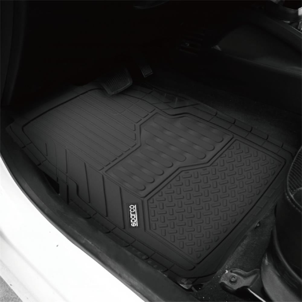 4 TAPIS DE SOL PVC NOIRS SPARCO