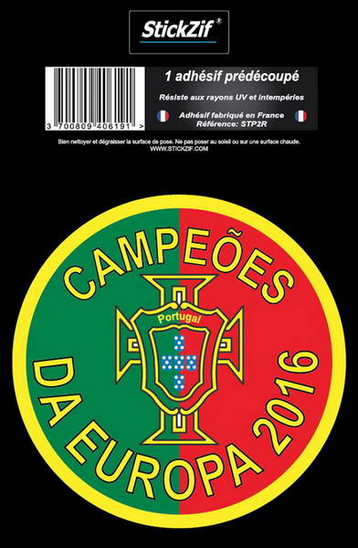 ADHESIF PAYS CROIX DU PORTUGAL CAMPEÕES DA EUROPA 2016 X1 z