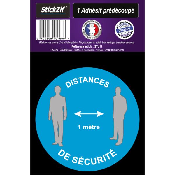 1 ADHESIF PRE DECOUPE DISTANCES DE SECURITE