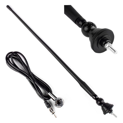 ANTENNE DE TOIT UNIVERSELLE 34CM AVEC CABLAGE ET CONNECTEUR DIN STANDARD AMIO