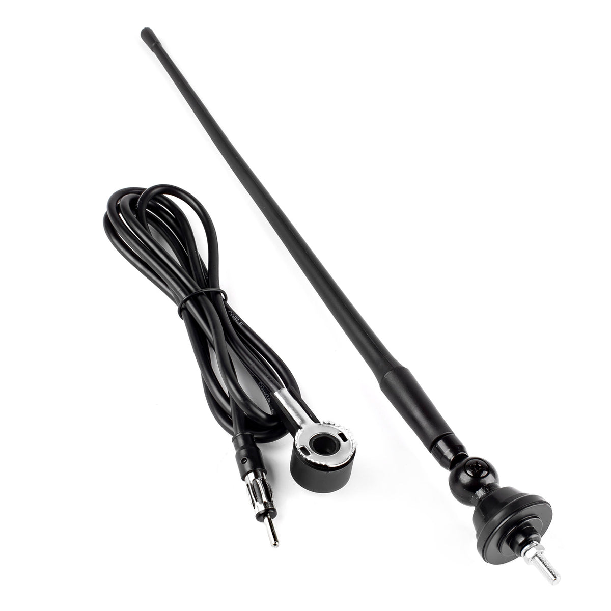 ANTENNE DE TOIT UNIVERSELLE 34CM AVEC CABLAGE ET CONNECTEUR DIN STANDARD AMIO