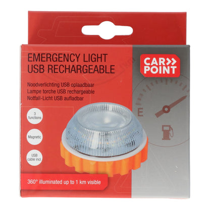 BALISE CLIGNOTANTE SECOURS RECHARGEABLE LED 360° MAGNETIQUE ORANGE CARPOINT