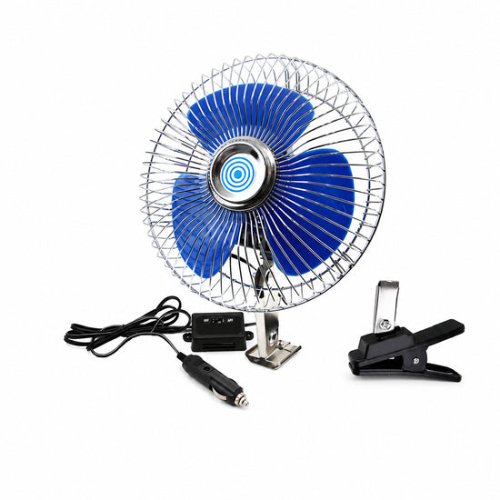VENTILATEUR DE VOITURE EN MÉTAL AVEC CLIP ET FIXATION À VIS 12V AMIO
