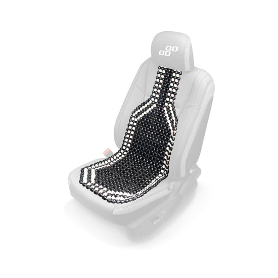 COUVRE SIEGE À BILLES NOIR ET BEIGE AMIO