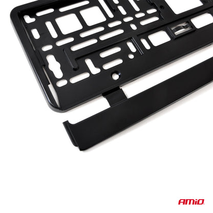 SUPPORT DE PLAQUE D'IMMATRICULATION NOIR AMIO