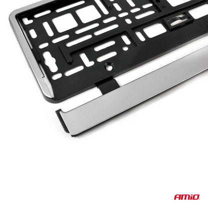 SUPPORT DE PLAQUE D'IMMATRICULATION ARGENT AMIO