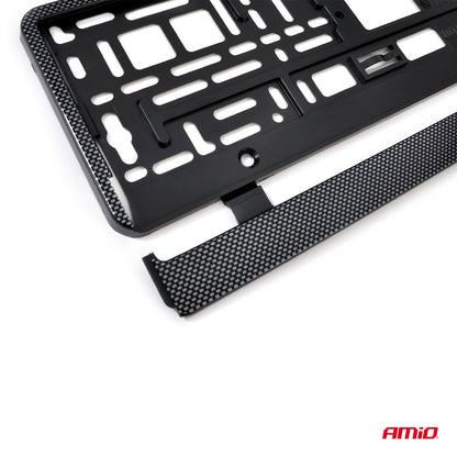 SUPPORT DE PLAQUE D'IMMATRICULATION EFFET CARBONE  AMIO
