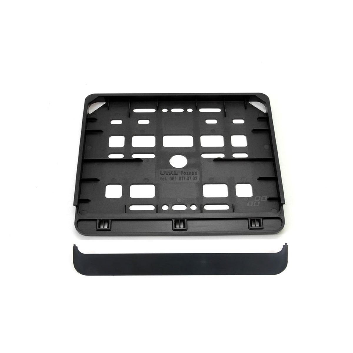 SUPPORT DE PLAQUE D'IMMATRICULATION MOTO NOIR AMIO