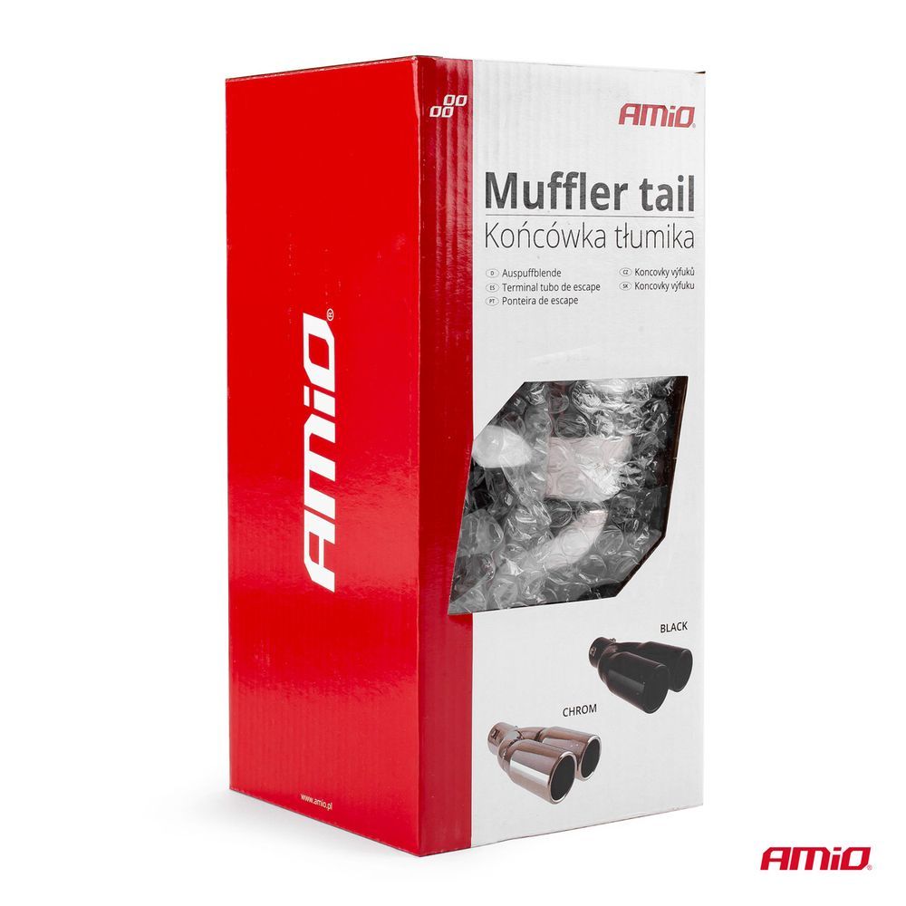 EMBOUT D'ECHAPPEMENT DOUBLE ACIER INOXYDABLE DIAM INT 35-50/ DIAM EXT 60-63MM