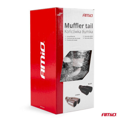 EMBOUT D'ECHAPPEMENT DOUBLE ACIER INOXYDABLE DIAM INT 35-50/ DIAM EXT 60-63MM