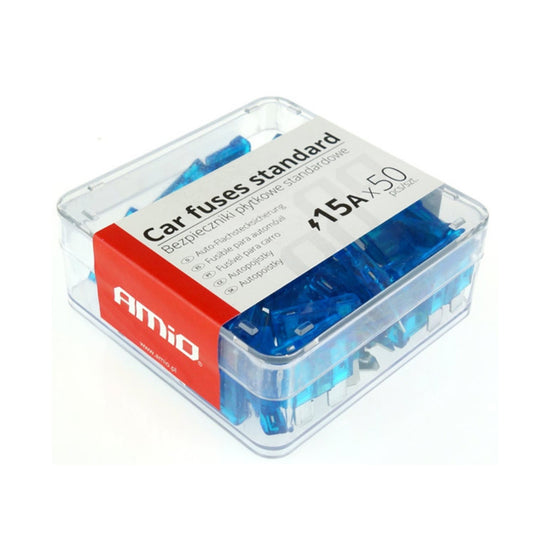 BOÎTE DE 50 FUSIBLES STANDARD 15 AMP AMIO