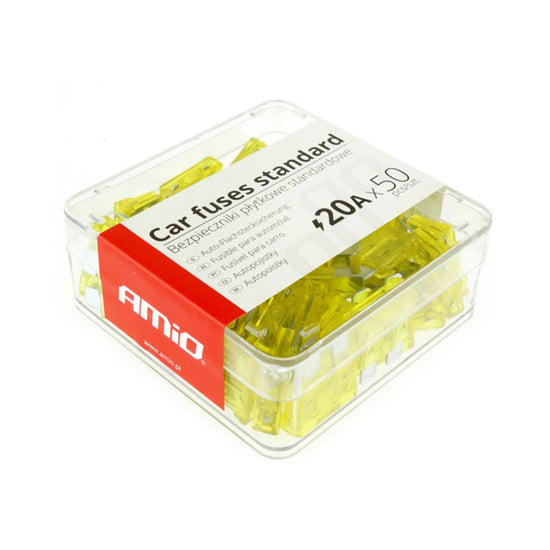 BOÎTE DE 50 FUSIBLES STANDARD 20 AMP AMIO