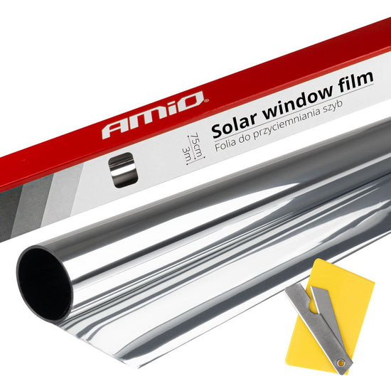 FILM SOLAIRE 15% ARGENT FONCÉ 75X300CM POUR VITRES AMIO