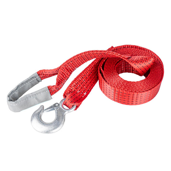 SANGLE DE REMORQUAGE 7,5T 5 M AVEC CROCHET ET BOUCLE AMIO