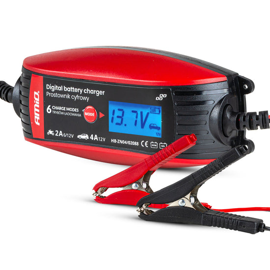 CHARGEUR DE BATTERIE NUMÉRIQUE 6V / 12V 2 AMP / 4 AMP AMIO z