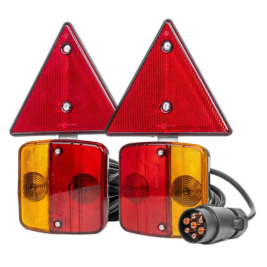 FEUX ARRIERE MAGNETIQUES AVEC TRIANGLE PRISE 7 BROCHES AMIO