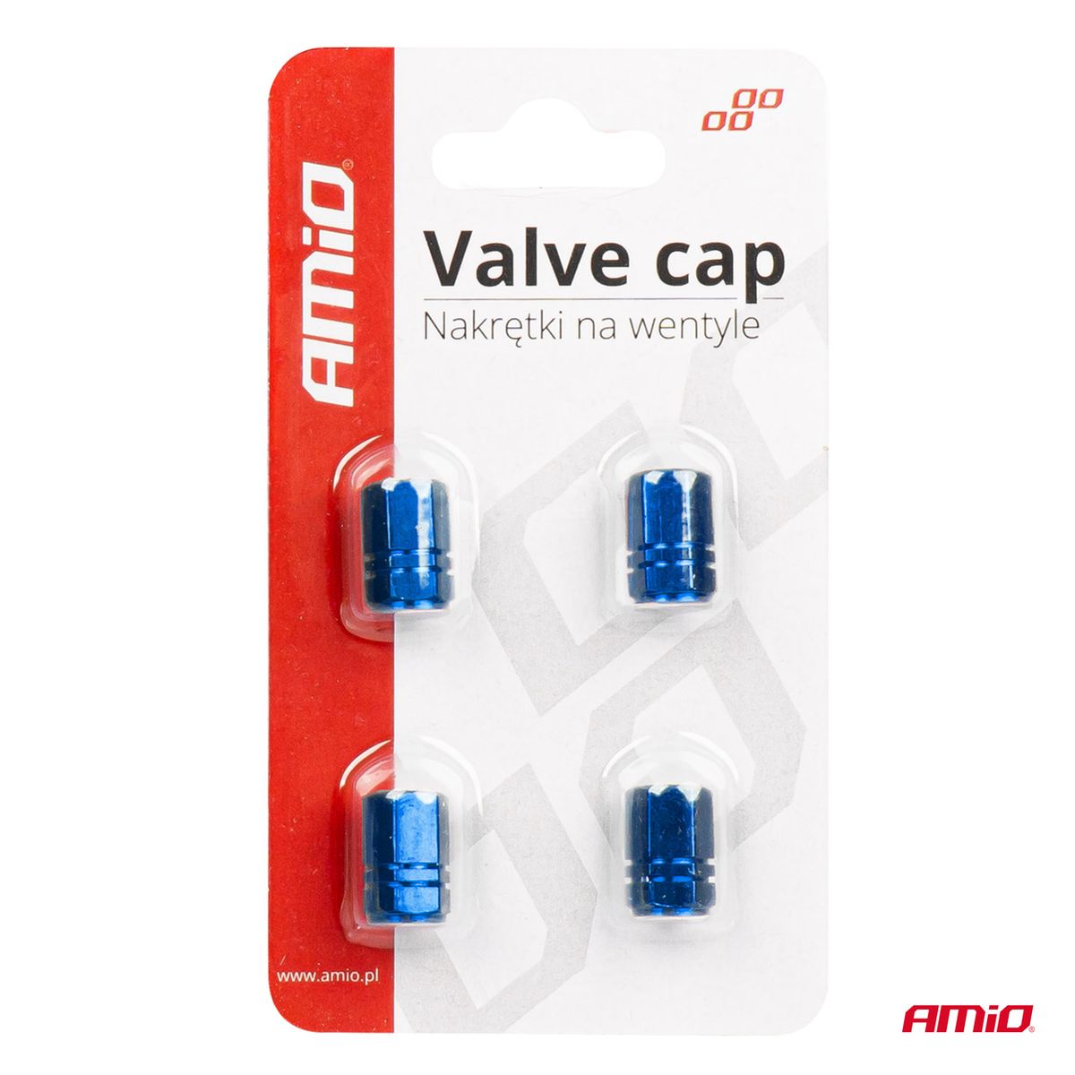 BOUCHONS DE VALVES EN ALUMINIUM BLEU 4PCS AMIO