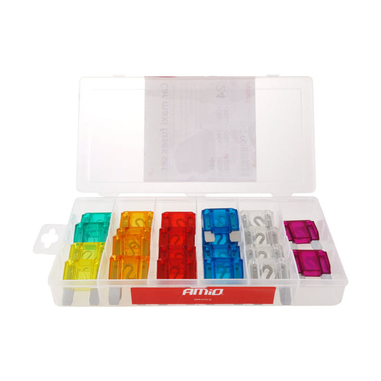 COFFRET DE 24 FUSIBLES MAXI DE 20 A 100AMP AMIO