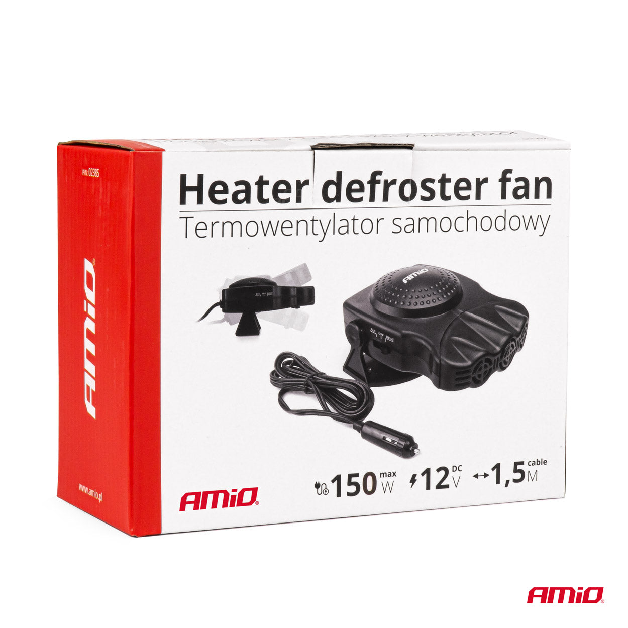 CHAUFFAGE, DEGIVRANT, VENTILATEUR 12V 150W AMIO