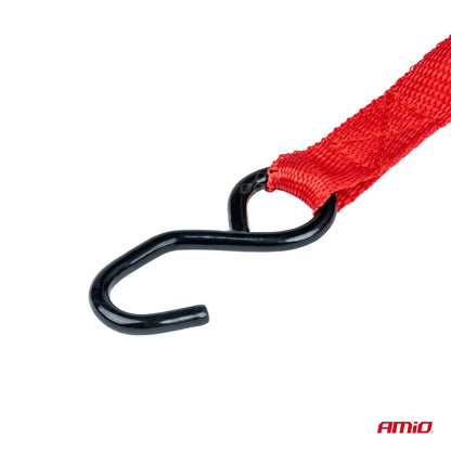 AMiO Lot de 4 sangles à cliquet 700 kg, 25 mm × 4,5 m | 02496