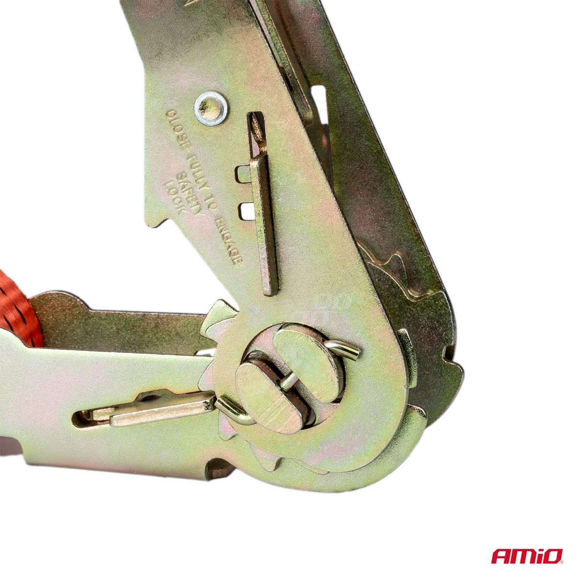 AMiO Lot de 4 sangles à cliquet 700 kg, 25 mm × 4,5 m | 02496
