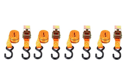 AMiO Lot de 4 sangles à cliquet 700 kg, 25 mm × 4,5 m | 02496