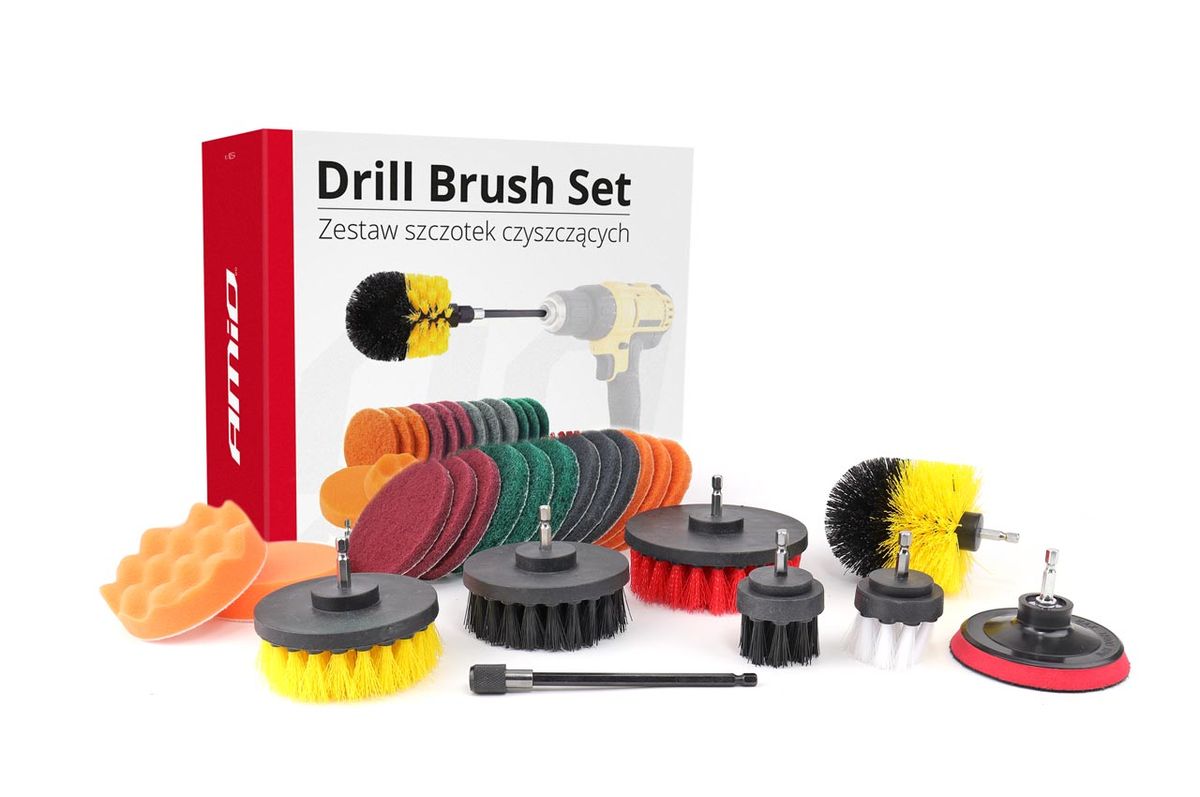 JEU DE BROSSES POUR PERCEUSE - 22 PIECES AMIO