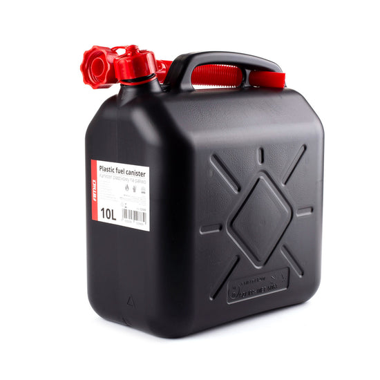 JERRICAN À CARBURANT EN PLASTIQUE 10 L NOIR AMIO