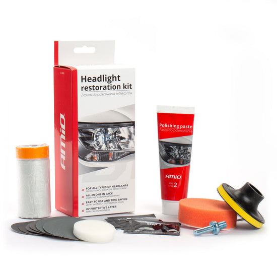 KIT DE POLISSAGE ET RÉNOVATION DE PHARES AMIO