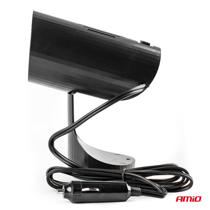 CHAUFFAGE, DEGIVRANT 12V 150W AMOVIBLE SUR PIED OU FIXE DANS PORTE-GOBELET AMIO