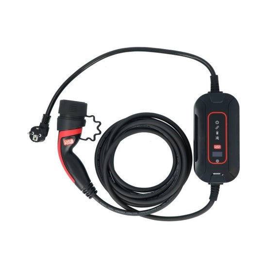 CHARGEUR PORTABLE 230V CABLE 8 METRES POUR VEHICULE ELECTRIQUE 8-16AMP MONO