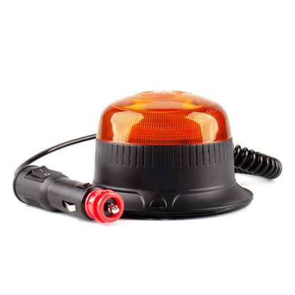 Gyrophare LED orange AMIO W21ML 12/24V 18 LED R65 R10 IP56
